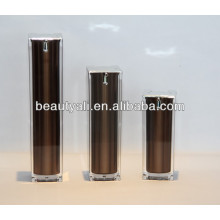 Luxury Square Cosmetics Acrílico Airless Pump Container 15ml 30ml 40ml 50ml 100ml
